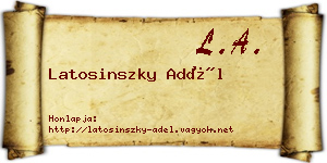 Latosinszky Adél névjegykártya